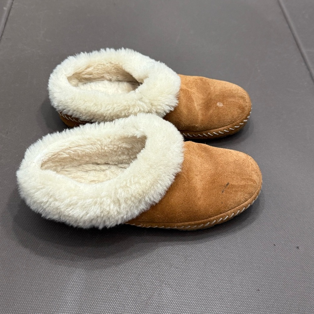 L.L. Bean Women's Wicked Good‎ Slippers Squam Lake Slip On Mules Brown 7-7.5